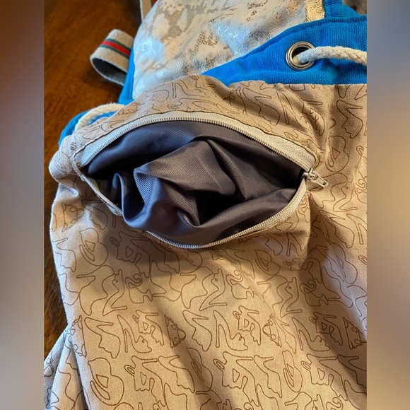 Cloth backpack. With polkadots and a bow. - Picture 9 of 13